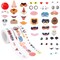 1500 Pack of Face Stickers for Kids, Silly Eyes, Nose, and Mouth for Crafts (3 Rolls)